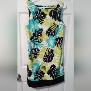 dressbarn Blue Green Sheath Midi Dress Resort Wear